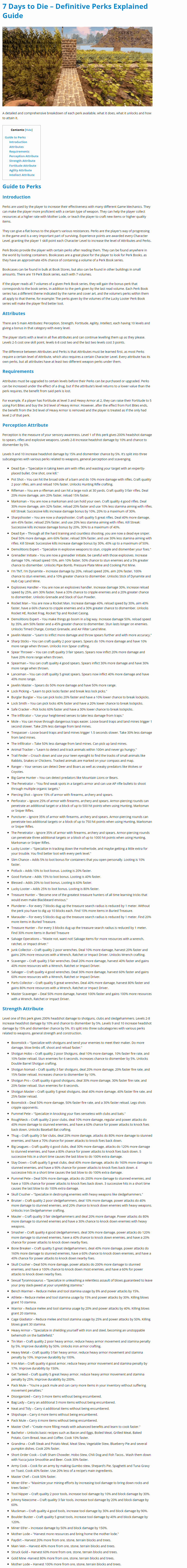 Definitive Perks Explained Guide