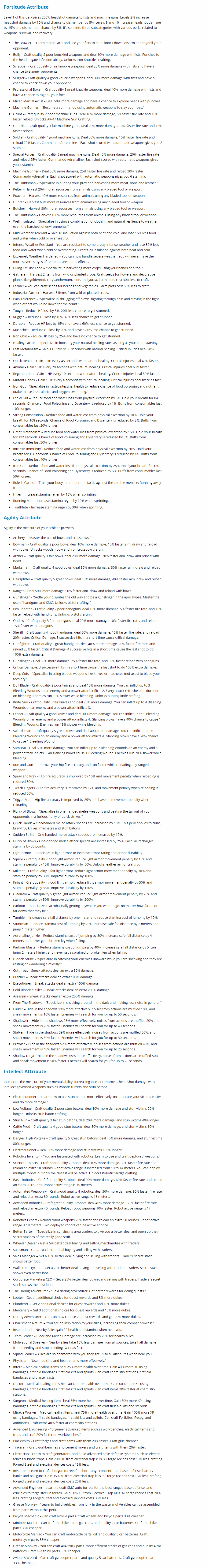Fortitude Attribute