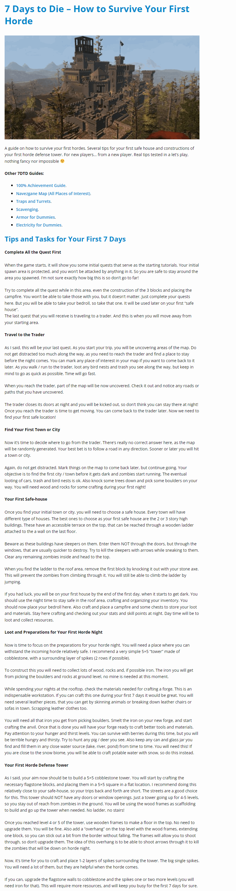 How to Survive Your First Horde