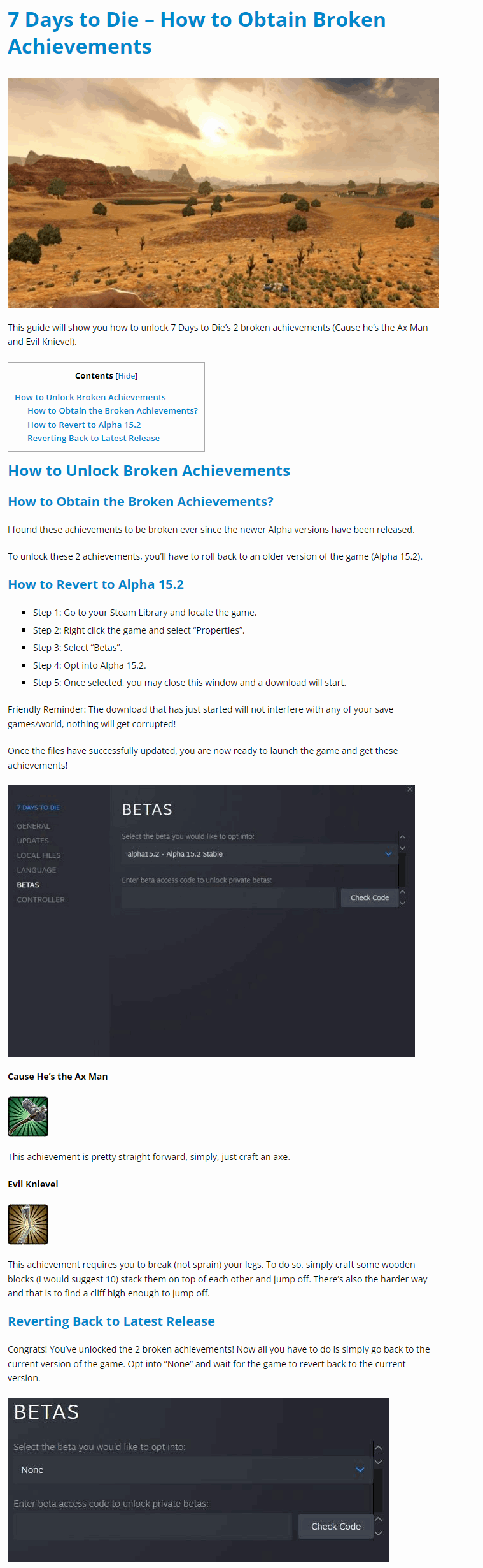 How to Obtain Broken Achievements