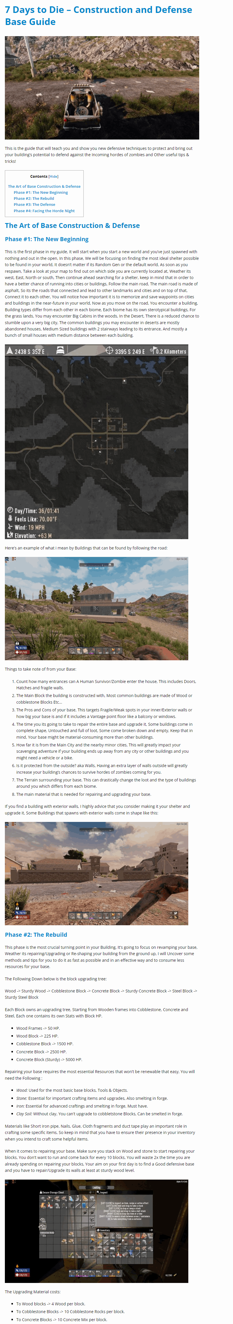 Construction and Defense Base Guide