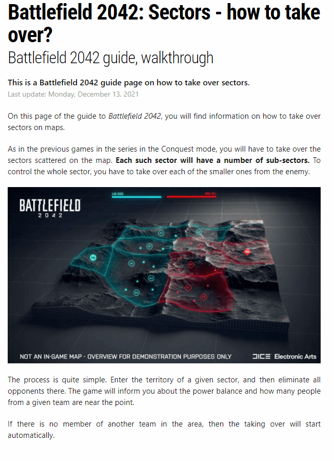 Sectors - how to take over?