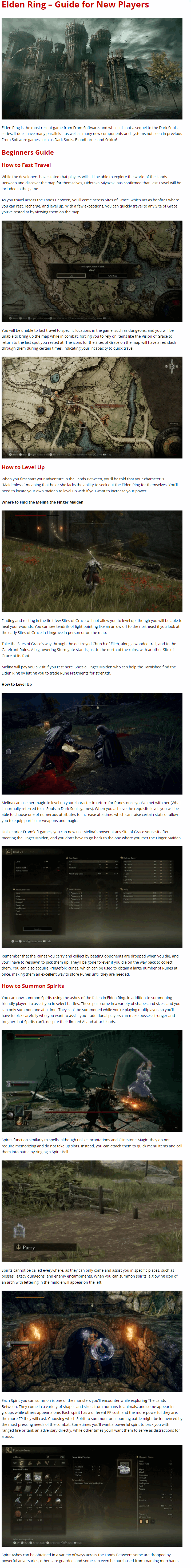 Guide for New Players