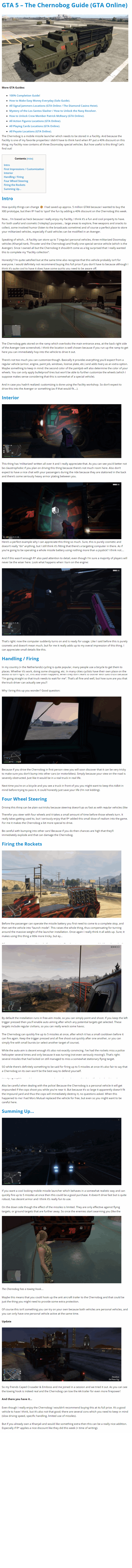 The Chernobog Guide (GTA Online)