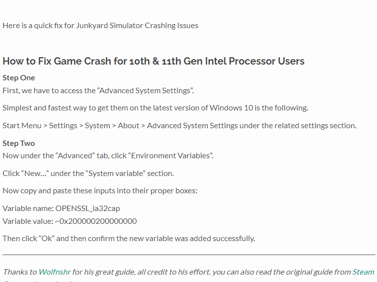 How to Fix Game Crash (10th & 11th Gen Intel Processor Users)