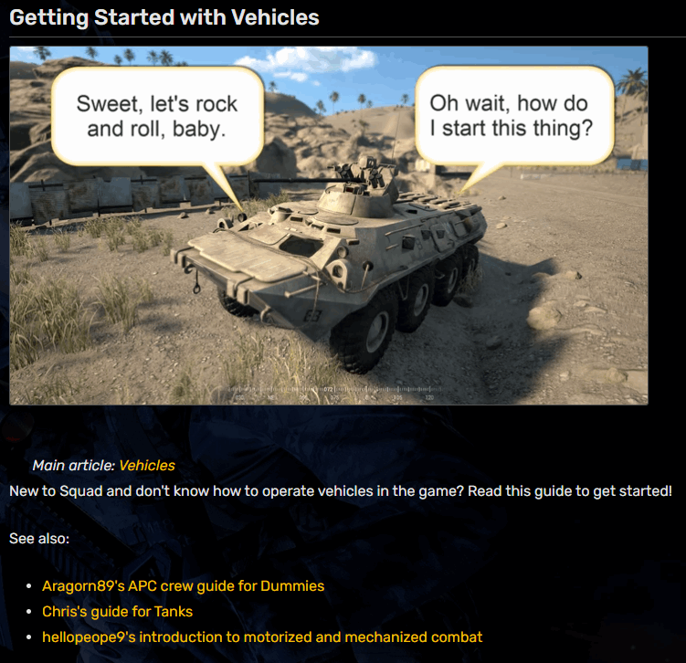 Getting Started with Vehicles