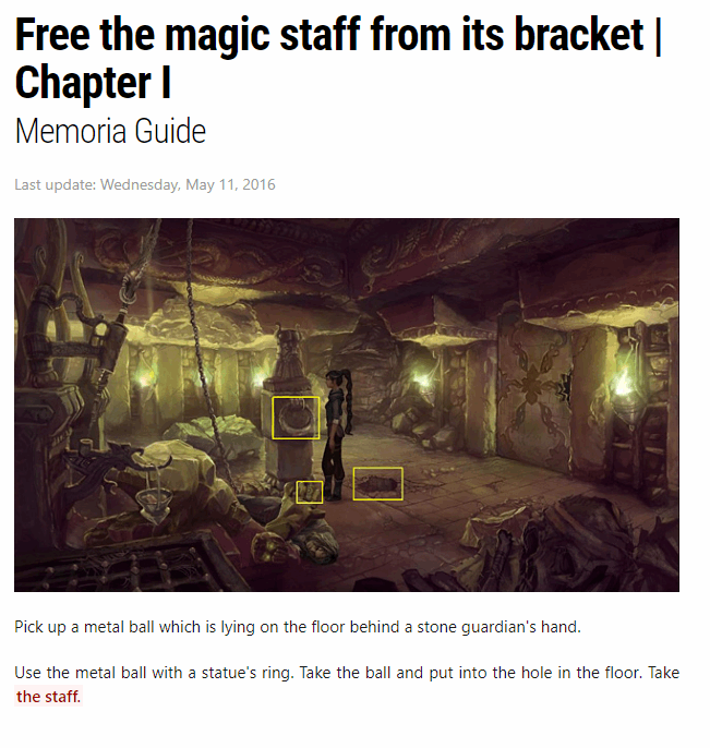 Free the magic staff from its bracket