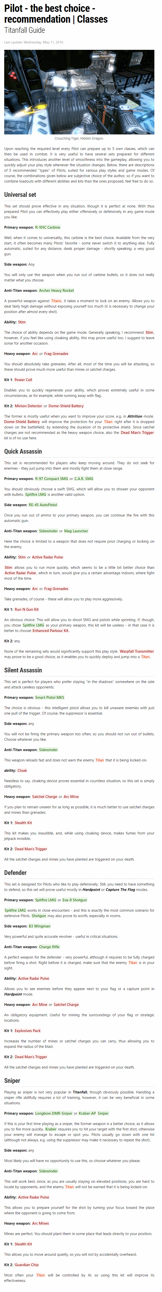 Pilot - the best choice - recommendation