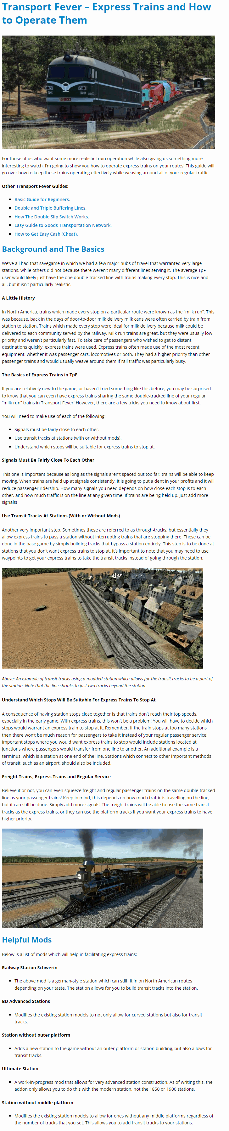 Express Trains and How to Operate Them