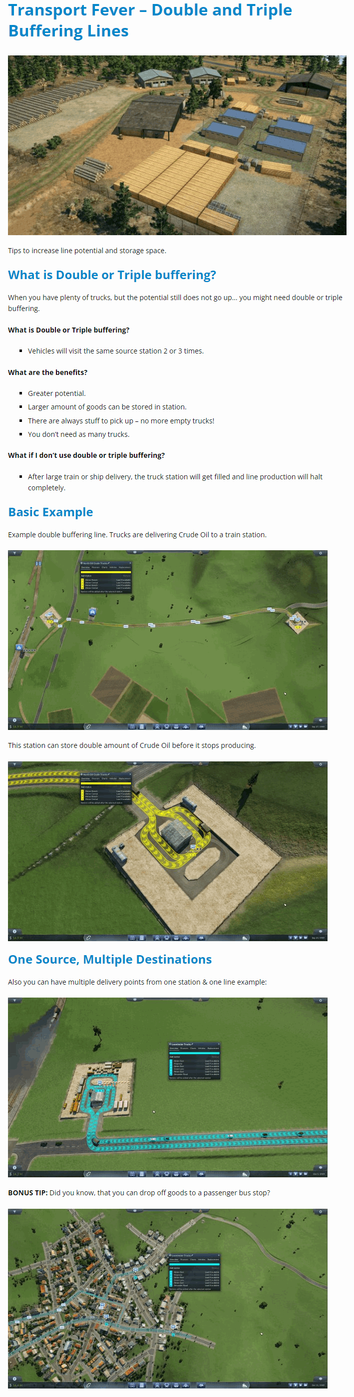 Double and Triple Buffering Lines