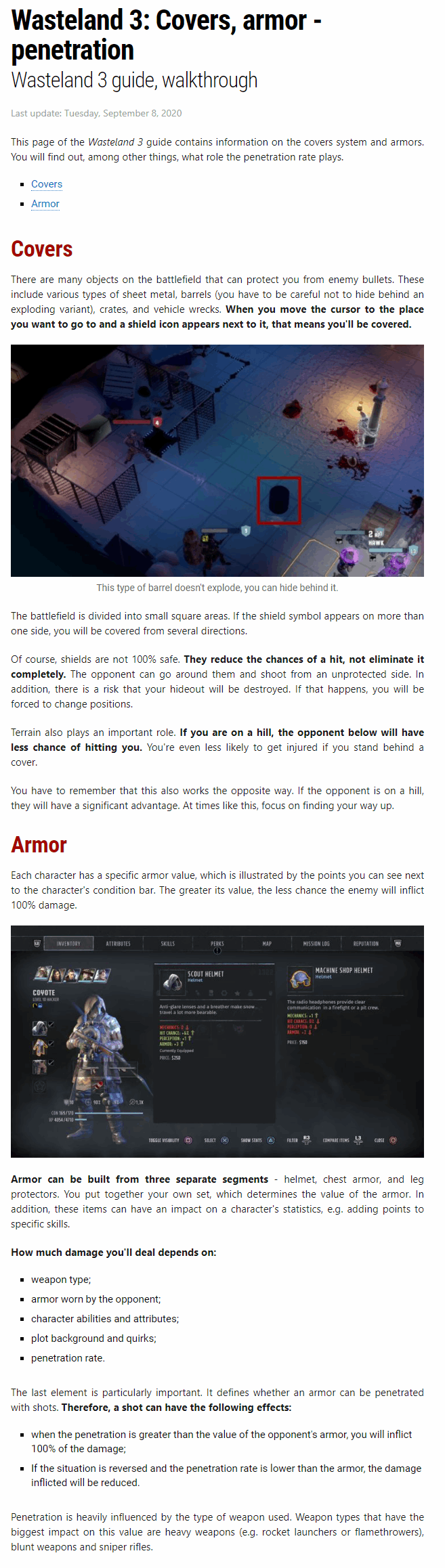 Covers and armor